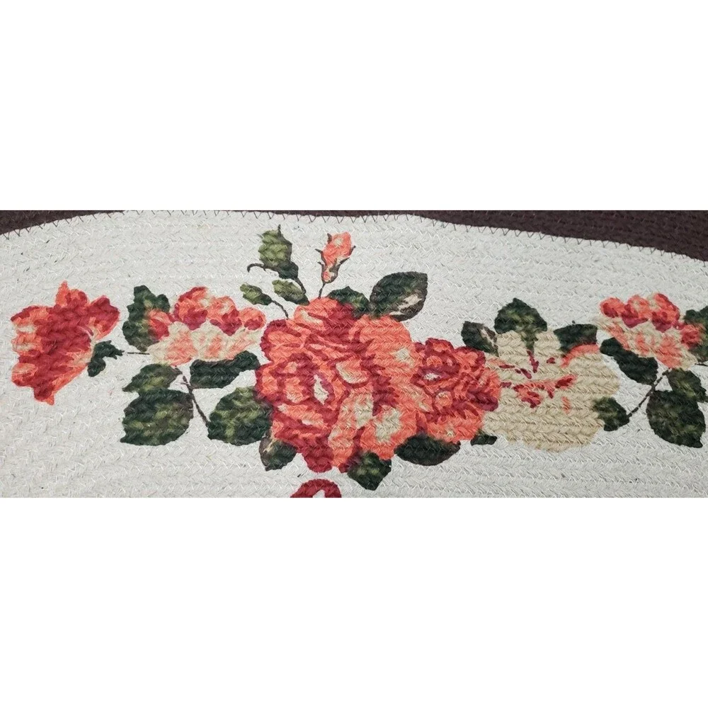 Large Oval Braided Runner Floor Rug (21